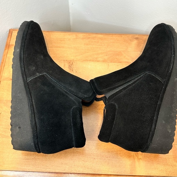 GENTLE SOULS BY KENNETH COLE NARA BLACK SUEDE BOOTIE WEDGE 2” HEEL SZ 11‎ - Picture 4 of 6